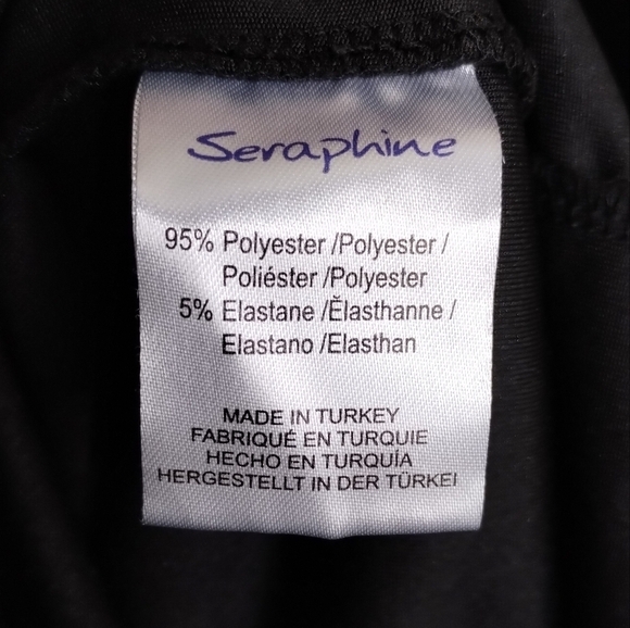 Seraphine Black Stretch Velvet Maternity Midi Dress Size 6 - Picture 6 of 7